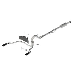 Ford F-150 Performance Exhaust - Rear Exit - Ford Racing - Extreme Cat Back Dual Side Exit - Black - `21-`24 Ford F-150 Performance Exhaust - Rear Exit - Ford Racing - Extreme Cat Back Dual Side Exit - Black - `21-`24